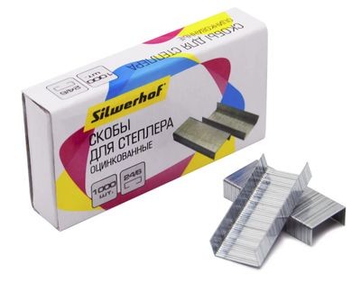 Скобы для степлера Silwerhof 24/6, 1000 шт, картонная коробка [421012 ...