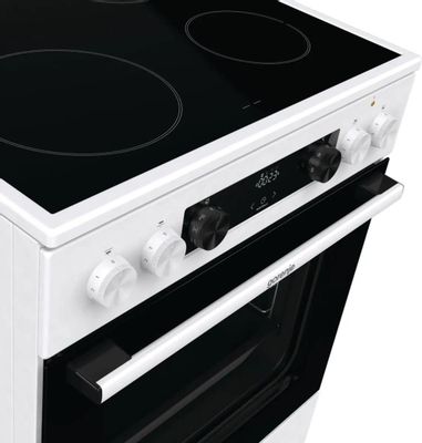 Электрическая плита Gorenje GEC6C40WD, стеклокерамика, без крышки ...