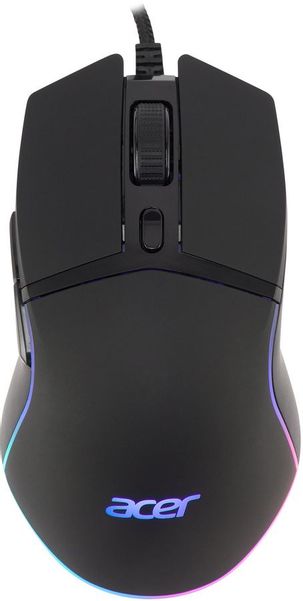 Мышь Acer OMW121, игровая, оптическая, проводная, USB, черный [zl.mceee.00u]