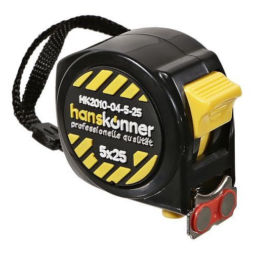 Рулетка строительная HANSKONNER HK2010-04-5-25, 5м x25мм, с магнитным зацепом