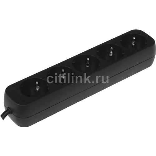 Сетевой удлинитель Defender M518, 1.8м, черный [99329]