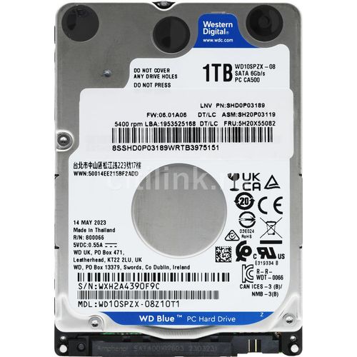 1ТБ Жесткий диск WD Blue WD10SPZX, SATA III