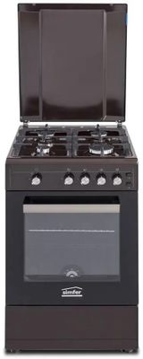 Обзор товара газовая плита Simfer F56GD41015, газовая духовка, чугун ...