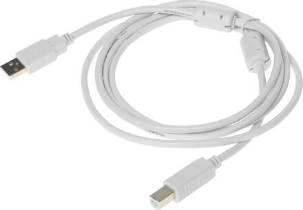 Кабель USB2.0 Buro USB A(m) -  USB B(m),  ферритовый фильтр ,  1.8м,  серый [usb2.0-am/bm-1.8m-mg]