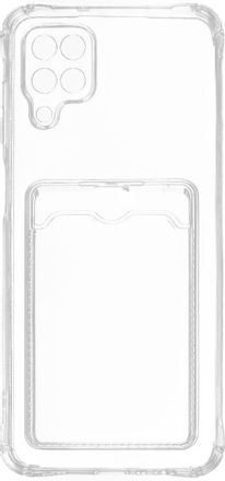 Чехол (клип-кейс) ZIBELINO Silicone Card Holder, для Samsung Galaxy A12, прозрачный [zsch-sam-a125-cam-trn]