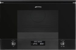 Встраиваемая микроволновая печь SMEG MP122B3, 22л, 850Вт, черный