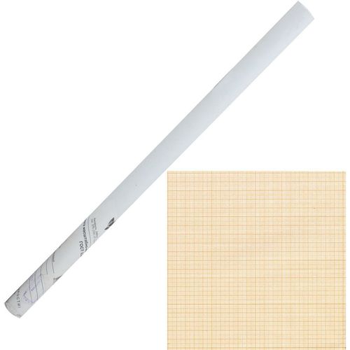 Бумага STAFF 122811, масштабно-координатная, 878мм х 10м, 65г/м2, оранжевый