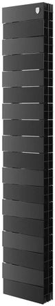 Радиатор биметаллический ROYAL THERMO Pianoforte Tower 200 /Noir Sable, 18 секций, боковое подключение, черный