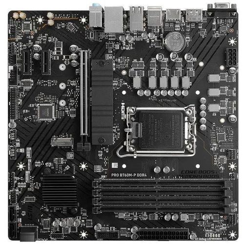 Материнская плата MSI PRO B760M-P DDR4, Socket LGA 1700, Intel B760, mATX, Ret