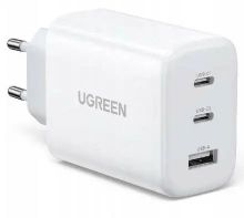 Изображение товара Сетевое зарядное устройство UGREEN CD296,  USB-A,  2xUSB-C, 65Вт, 4.5A, белый [90409]