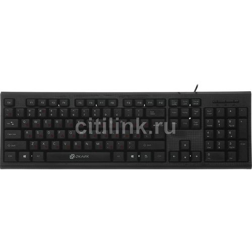 Клавиатура Oklick 120M, проводная, USB, мембранная, черный [1083044]