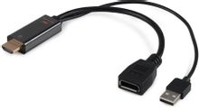 Изображение товара Переходник HDMI m - DisplayPort f версии 1.4 и 2.0 черный BURO