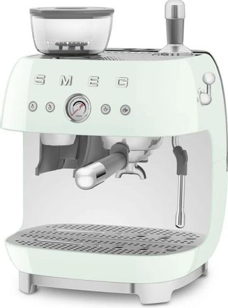 Кофемашина автоматическая SMEG EGF03PGEU, 15Бар, с ручным капучинатором, зеленый/серебристый