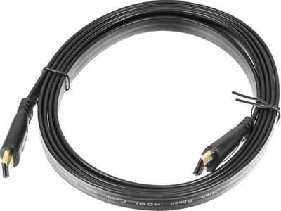 Кабель аудио-видео Buro HDMI 1.4 Flat,  HDMI (m)  -  HDMI (m) ,  ver 1.4,  2м, FLAT,  черный [bhp hdmi 2]
