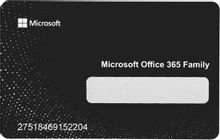 Офисное приложение Microsoft Ключ доступа 365 Family AllLng POS карта ...