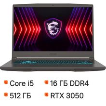 Изображение товара Игровой ноутбук MSI Thin 15 B12UC-2632XRU с Intel Core i5 и RTX 3050