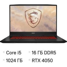 Изображение товара Игровой ноутбук MSI Katana 17 B13VEK 17.3 IPS 16ГБ 1ТБ RTX 4050 без ОС