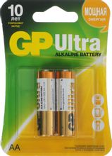 Изображение товара Батарейки GP Ultra Alkaline 15AU LR6, 2 шт., щелочные AA, 1.5 В