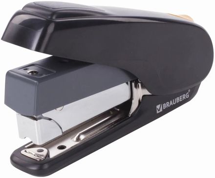 Степлер BRAUBERG Easy Press,  40 листов, 80 скоб,  черный [228742]