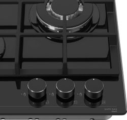 Газовая варочная панель MEFERI Glass Power MGH453,  черный