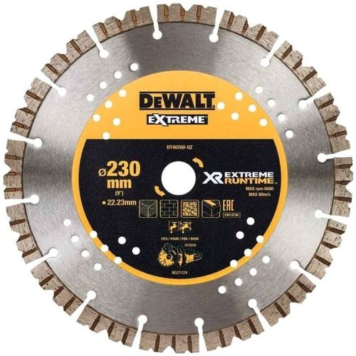 Алмазный диск DeWALT DT40260-QZ, 230мм, 3мм, 22.2мм, по бетону, кирпичу