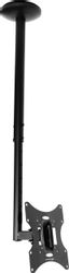 Кронштейн для телевизора ULTRAMOUNTS UM890, 17-43", потолочный, поворотно-выдвижной и наклонный, черный