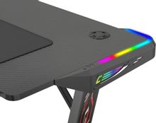 Стол игровой Cactus CS-GTZ-BK-RGB, ДСП, черный