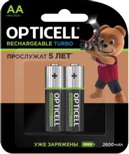 Изображение товара Аккумуляторные батарейки AA OPTICELL Turbo 2600 мАч 2 шт