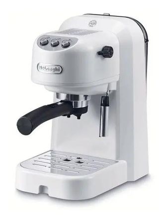 Кофеварка DeLonghi EC250W,  рожковая,  белый