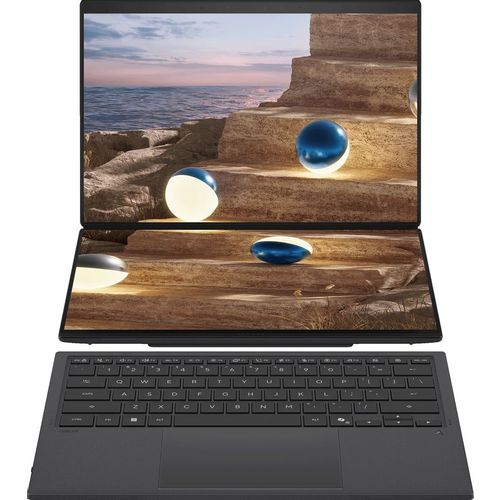 Ноутбук ASUS ZenBook Duo UX8407AA-SN198X, 14", трансформер, OLED, Intel Core Ultra X9 388H 2.1ГГц, 16-ядерный, 32ГБ LPDDR5x, 1ТБ SSD, Intel Arc B390, Windows 11 Pro, темно-серый [90nb16v1-m00910]