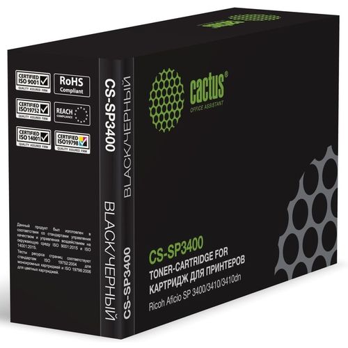 Картридж Cactus CS-SP3400, 407648, черный / CS-SP3400