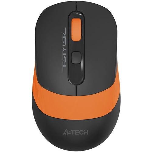 Мышь беспроводная A4TECH Fstyler FG10S, радио, оптическая, USB, 2000dpi, черный и оранжевый [fg10s orange]