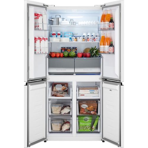 Холодильник трехкамерный WEISSGAUFF WCD 450 W NoFrost Inverter Side by Side, инверторный, белый