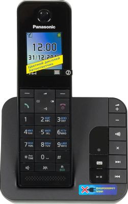 Радиотелефон Panasonic KX-TGH220RUB,  черный