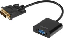 Изображение товара Переходник видео PREMIER 5-883D,  DVI-D (m) -  VGA (f),  0.15м, GOLD,  черный