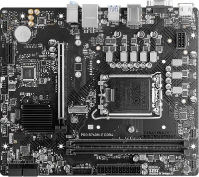 Характеристики Материнская плата MSI PRO B760M-E DDR4, LGA 1700, Intel ...