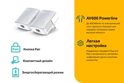 Адаптер Powerline PowerLine TP-LINK TL-PA4010 KIT