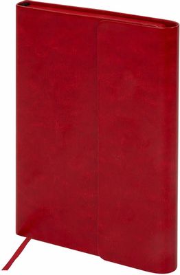 Ежедневник BRAUBERG Magnetic X недатированный,  A5,  160лист.,  белые страницы,  красный