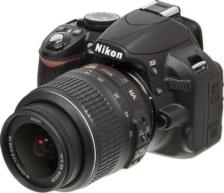 Зеркальный фотоаппарат Nikon D3100 kit ( 18-55mm f/3.5-5.6G AF-S VR DX NIKKOR), черный