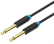 Изображение товара Аудио кабель VENTION Jack 6.3 мм 1 м черный с позолоченными контактами