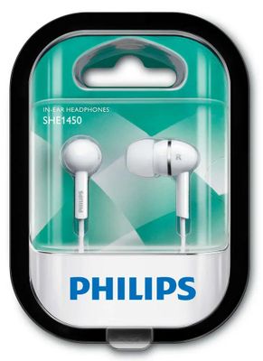 Наушники Philips SHE1450WT/51, 3.5 мм, вкладыши, белый – купить в ...