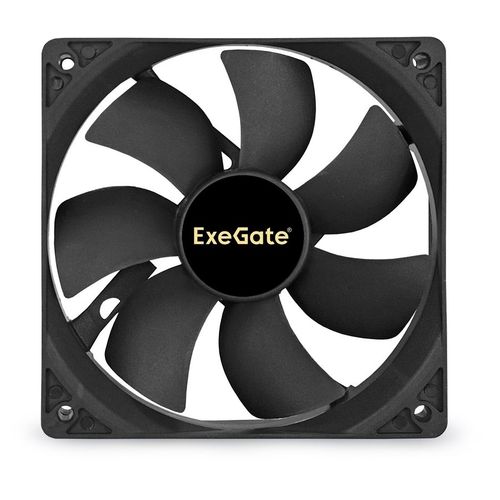 Вентилятор EXEGATE EX283390RUS 120мм, 3-pin 2-pin(Molex), 1800об/мин, 28 дБ, черный, Bulk