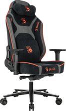 Изображение товара Кресло игровое A4TECH Bloody GC-680, искусственная замша, до 150кг, механизм со смещенной осью, регулируемые 3D подлокотники,  черный/серый