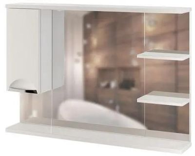 Шкаф MIXLINE Этьен 100 левый с подсветкой,  с зеркалом,  подвесной,  1000х692х190 мм,  белый [540873]