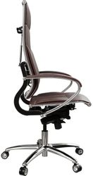 Кресло МЕТТА Move L1-10K - Genuine, кожа, до 150кг, темно-коричневый/черный