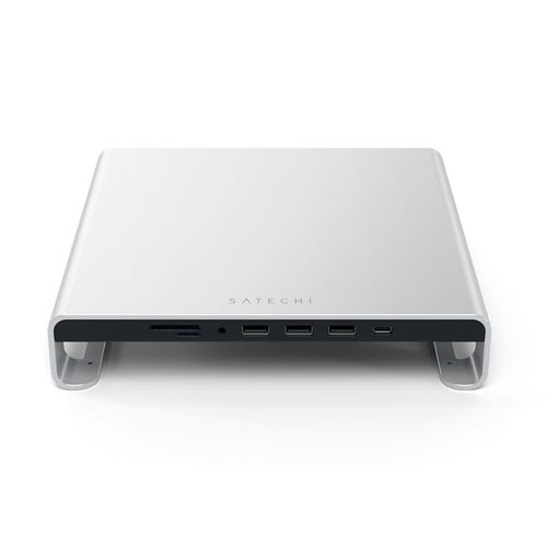 Подставка SATECHI ST-AMSHS, 220х215х45 мм, 4хUSB, 538г, серебристый