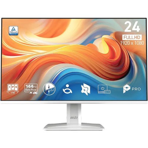 23.8" Монитор MSI Pro MP243W E14, 1920x1080, IPS, 144Гц, 1хHDMI, 1хDP, белый [9s6-3pd1ct-037]