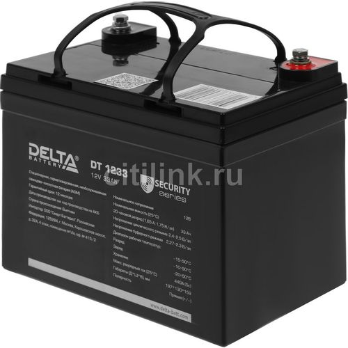 Аккумуляторная батарея Delta DT 1233 для ИБП, 12В, 33Ач