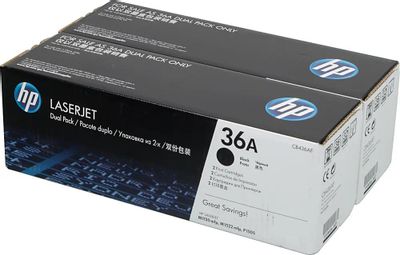 Картридж (двойная упаковка) HP 36A, черный / CB436AF