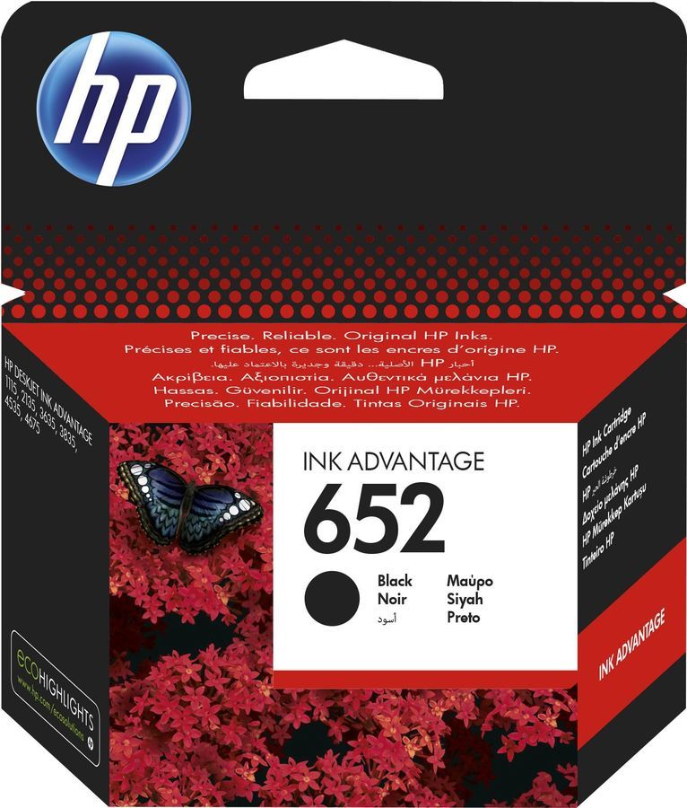 Картридж HP 652, черный / F6V25AE – купить в Ситилинк | 327630